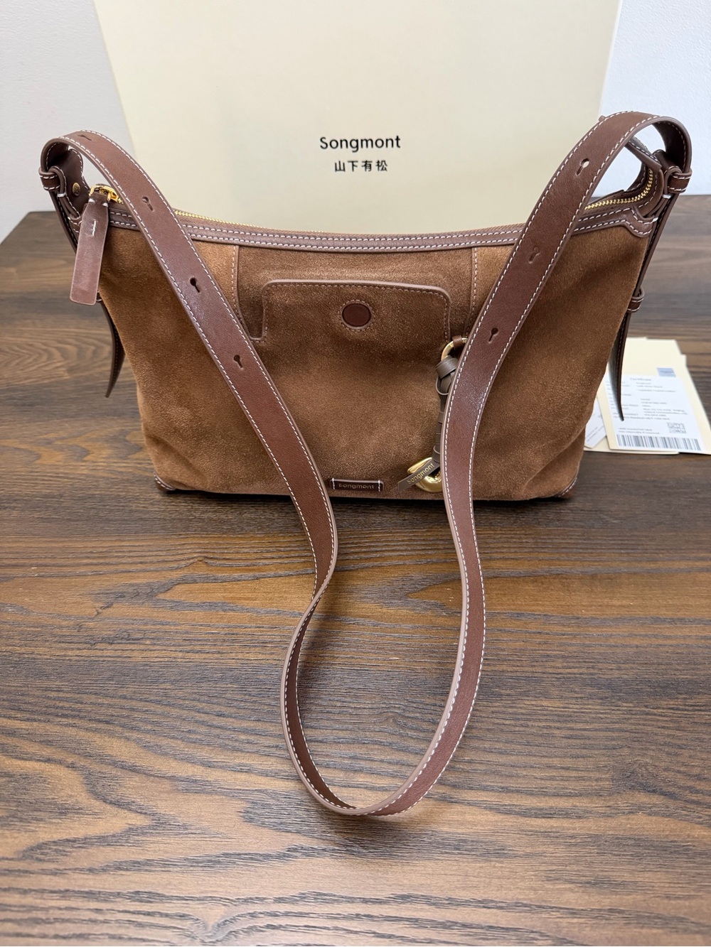 Large Yore Hobo Bag (Minimal Version) - Sandal Suede - Picture 10 of 13